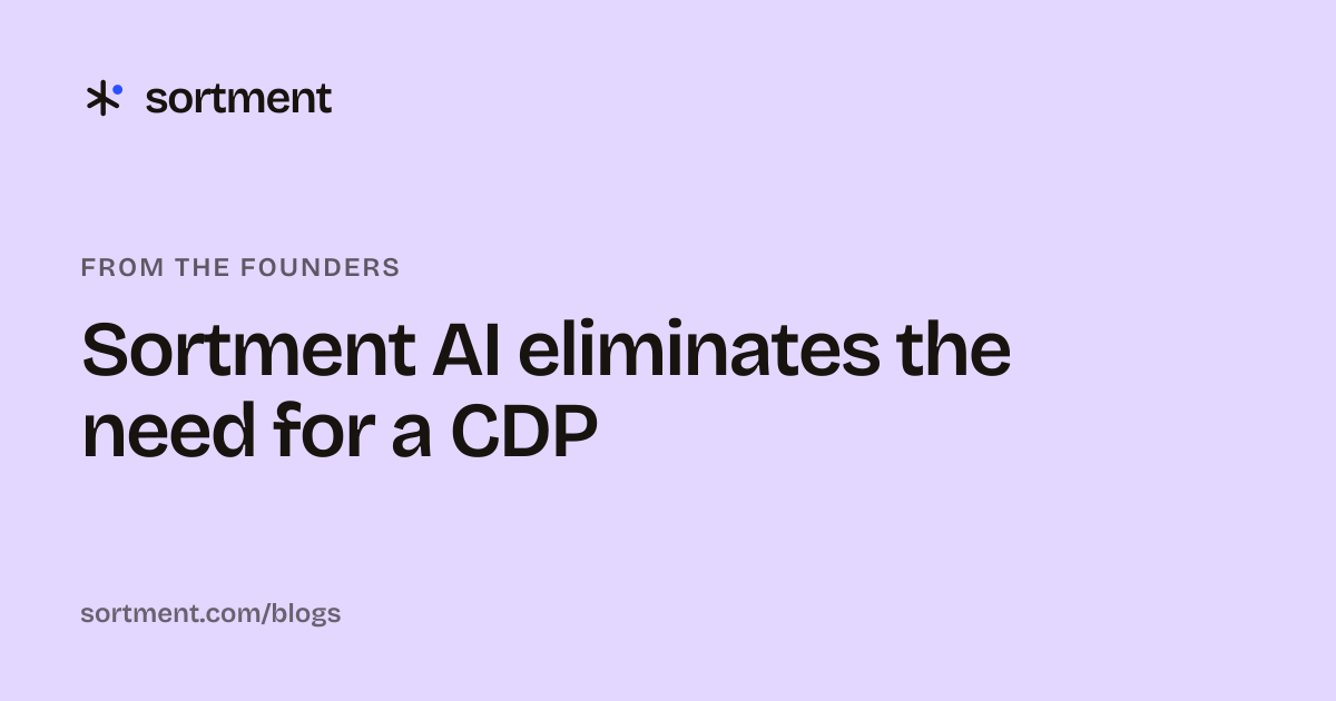 Sortment AI eliminates the need for a CDP