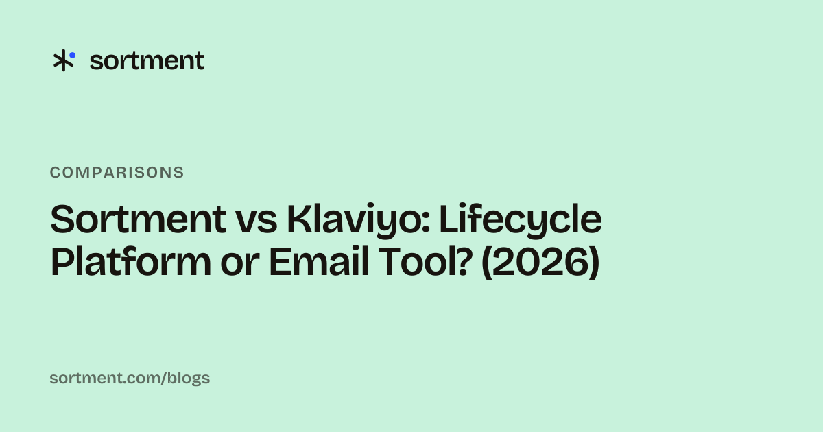 Sortment vs Klaviyo: Lifecycle Platform or Email Tool? (2026)