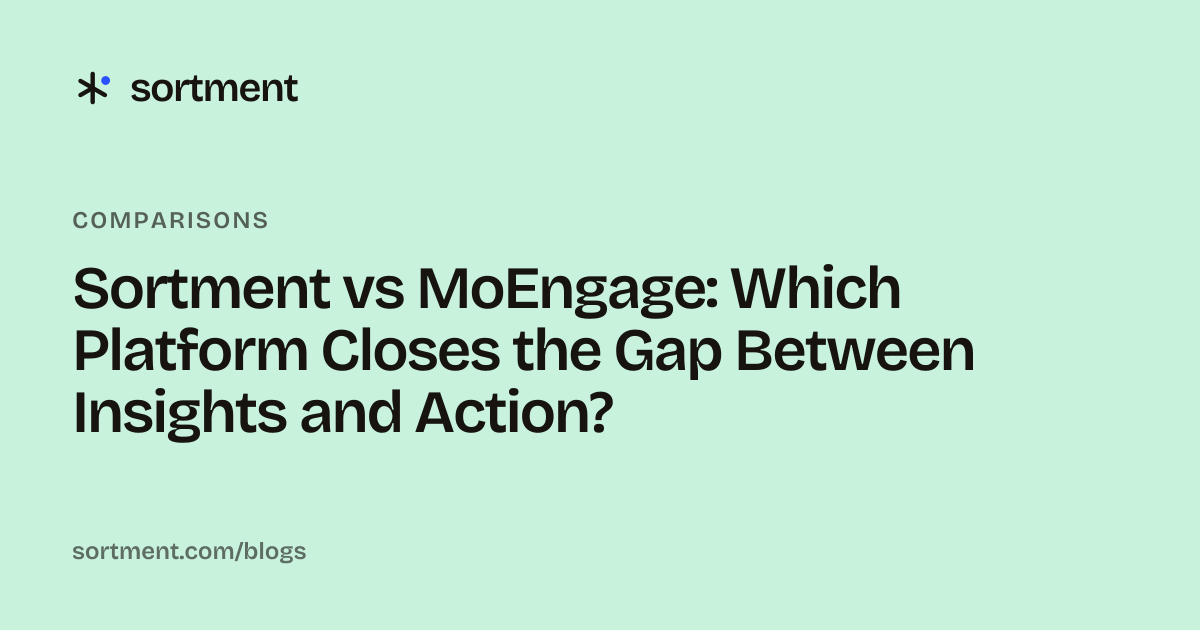 Sortment vs MoEngage: Which Platform Closes the Gap Between Insights and Action?