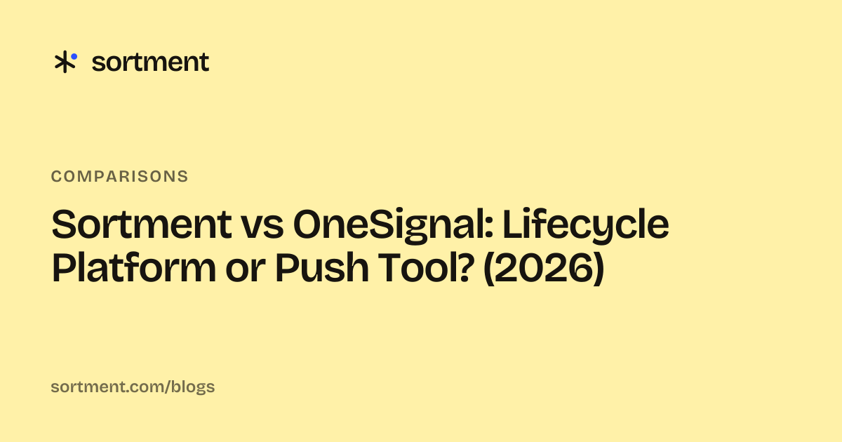 Sortment vs OneSignal: Lifecycle Platform or Push Tool? (2026)